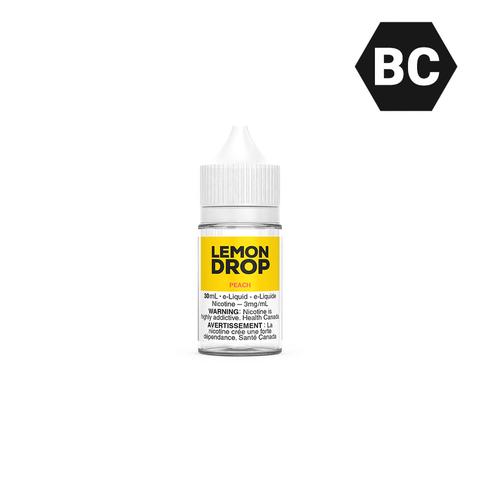Lemon Drop Peach e-liquid – label view