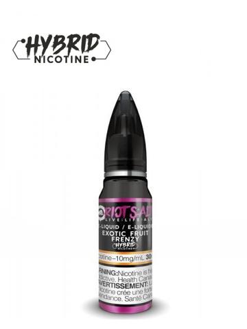 Riot Salt Exotic Fruit Frenzy hybrid nic salt e-liquid 30ml bottle