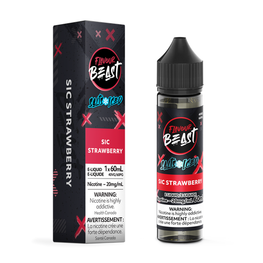 Flavour Beast - Sic Strawberry ICED 20mg Salt Nic 60ml